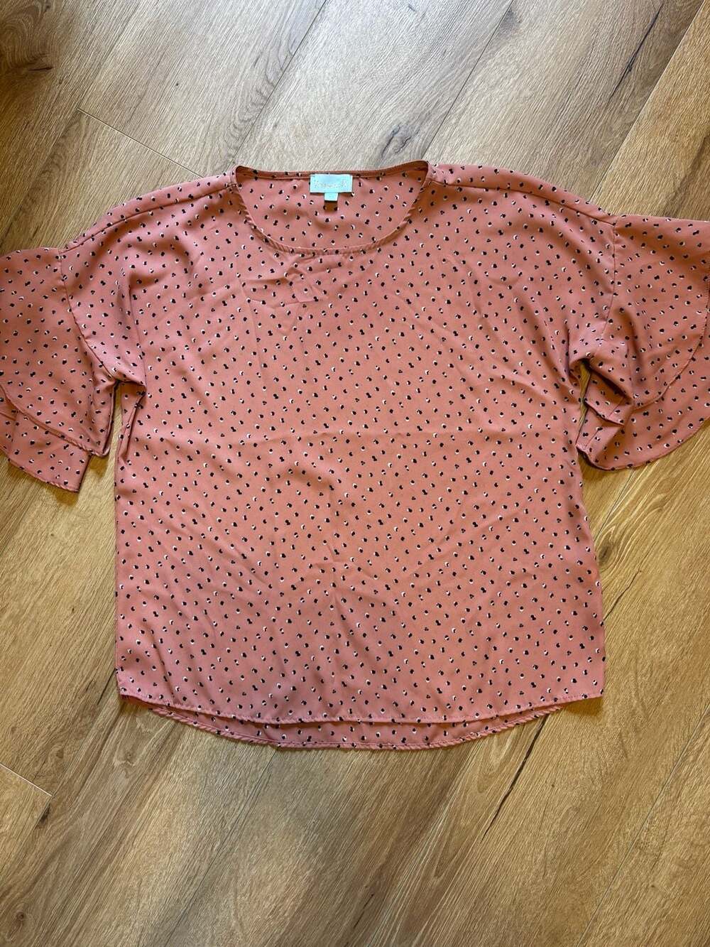 Veronica M. Bell Sleeve Polka Dot Blouse Style TF-1596